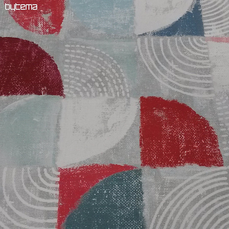 Tessuto decorativo MOKKA GEO 1 rosso