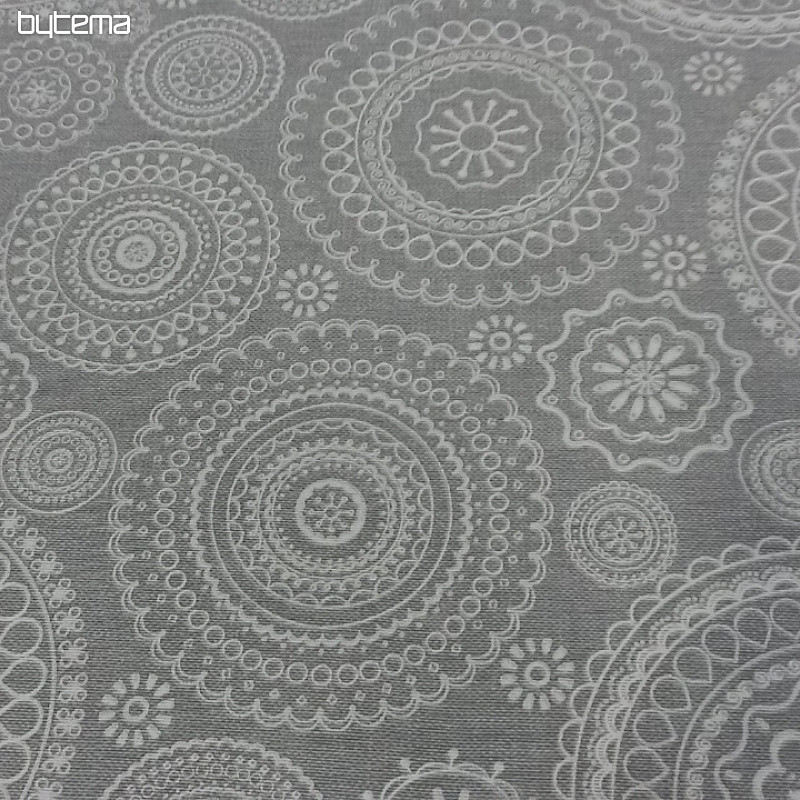 Tessuto decorativo MANDALA FONDO grigio