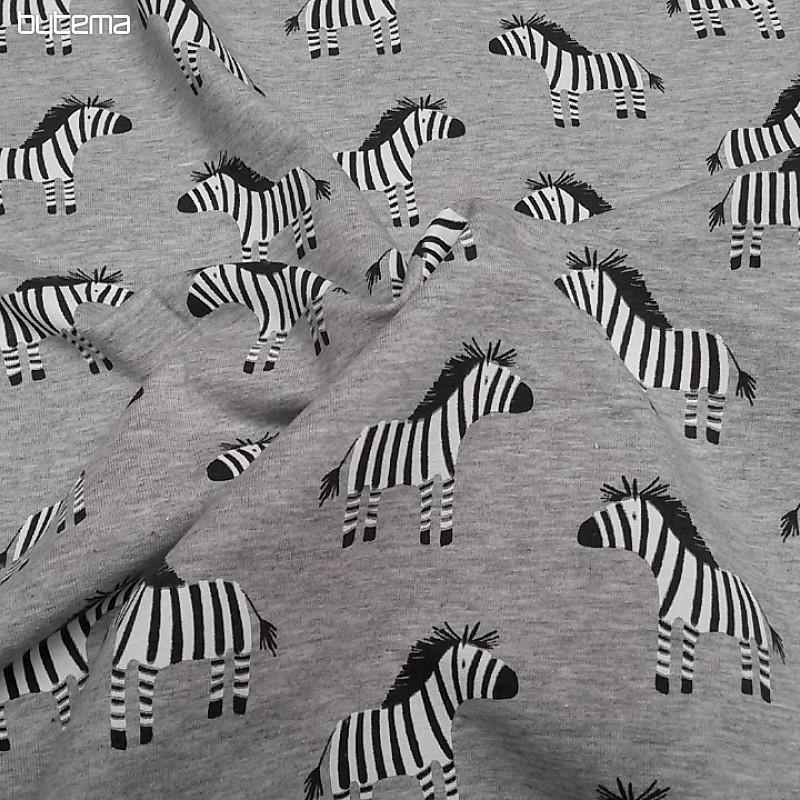 Maglia di cotone stampa ZEBRA di colore grigio
