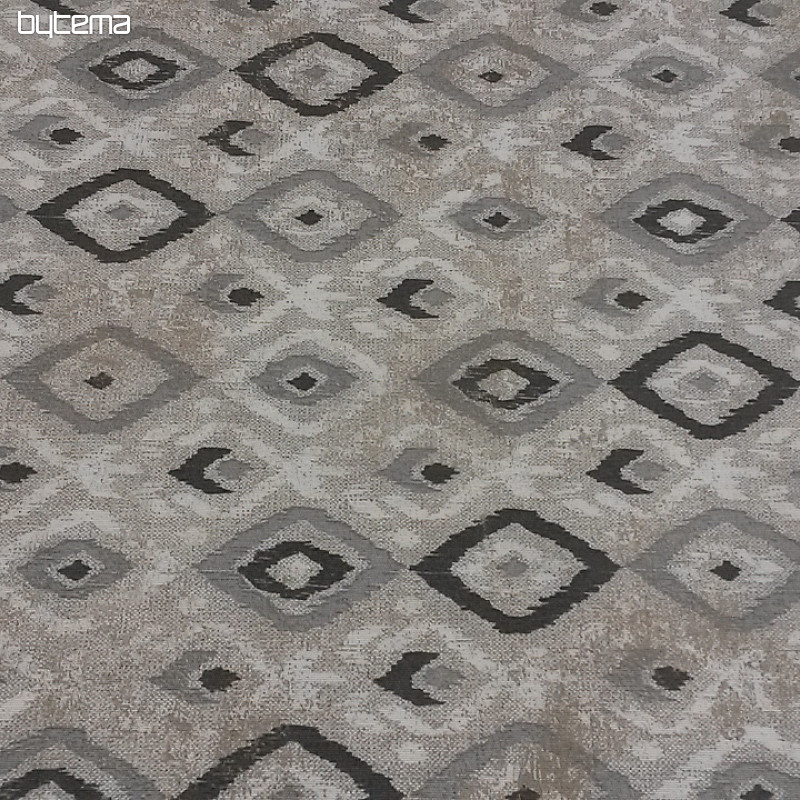 Tessuto decorativo TULUM ROMBO nero-grigio