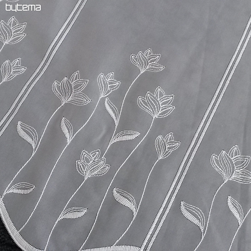 Tenda ricamata per la vetrata Fiori