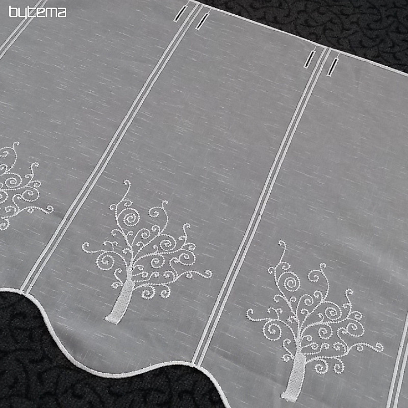 Tenda ricamata per vetrata 11646 bianco