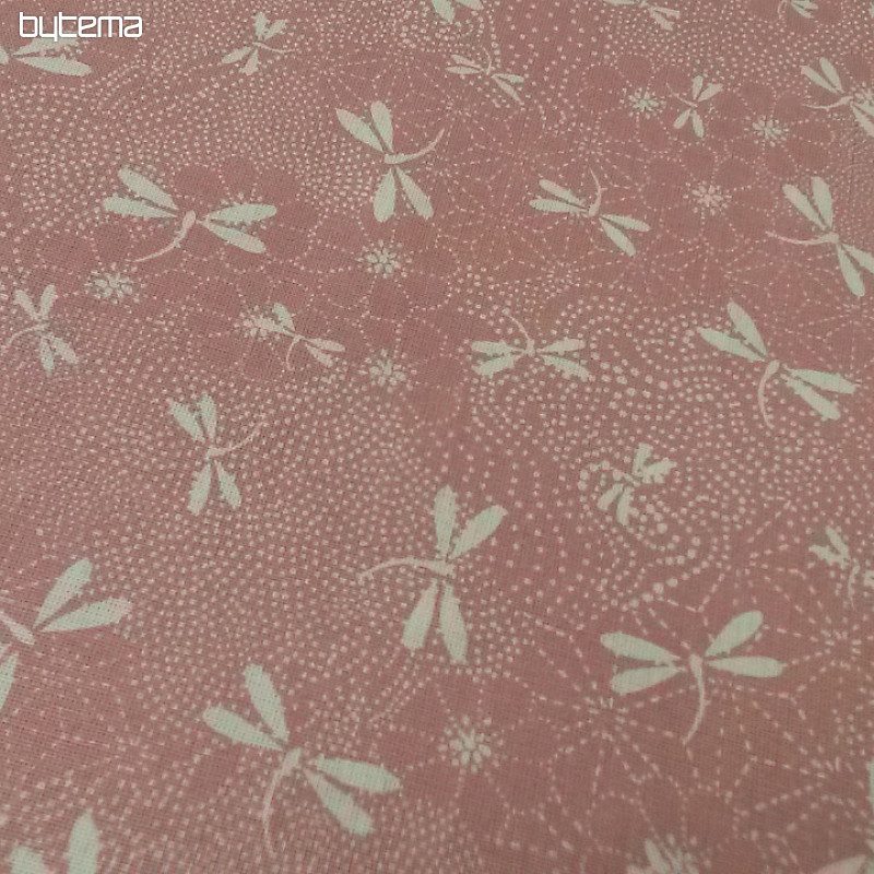 Tessuto di cotone DRAGONFLY rosa
