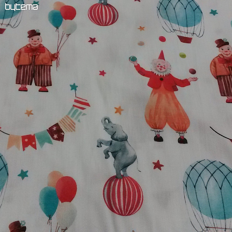 Raso di cotone per bambini stampa digitale CIRKUS