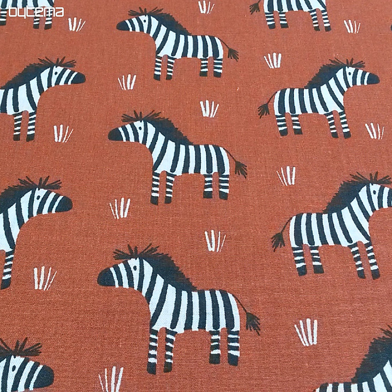 Tessuto di cotone ZEBRA marrone