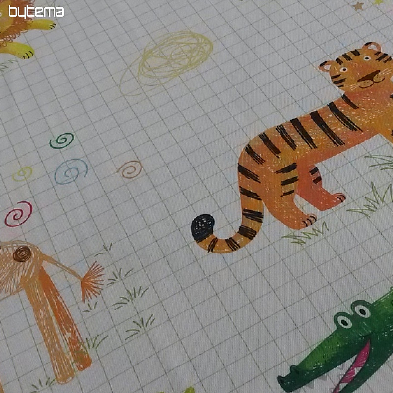 Tessuto decorativo per bambini ZOO cartone animato