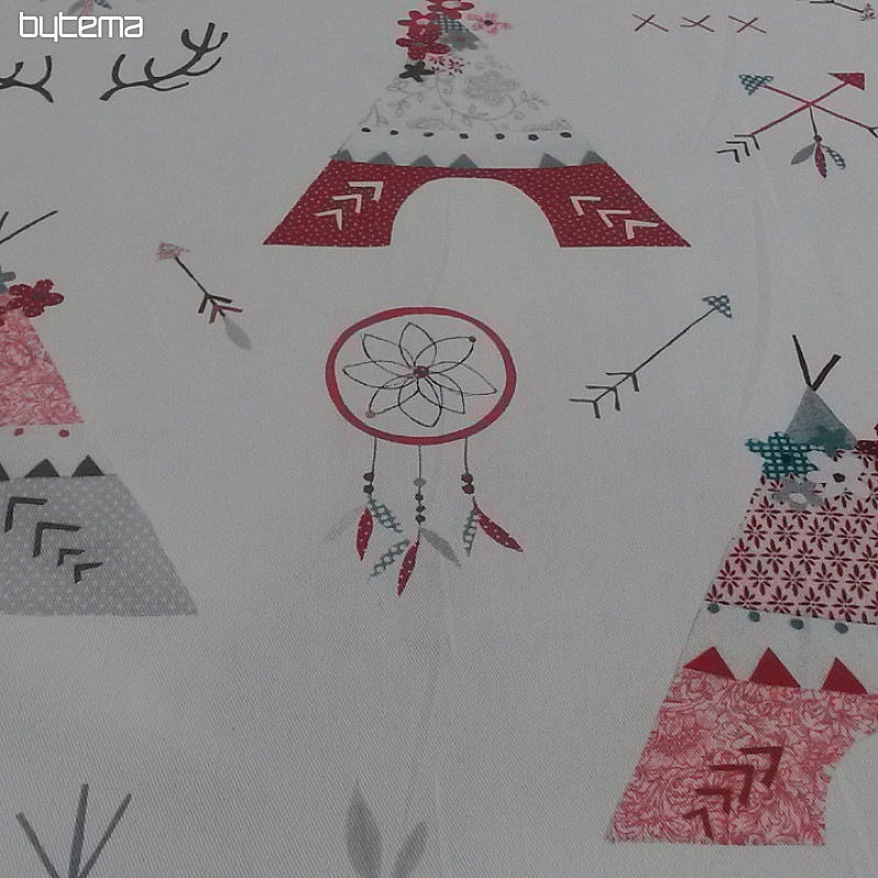 Tessuto decorativo per bambini TYPÍ rosso