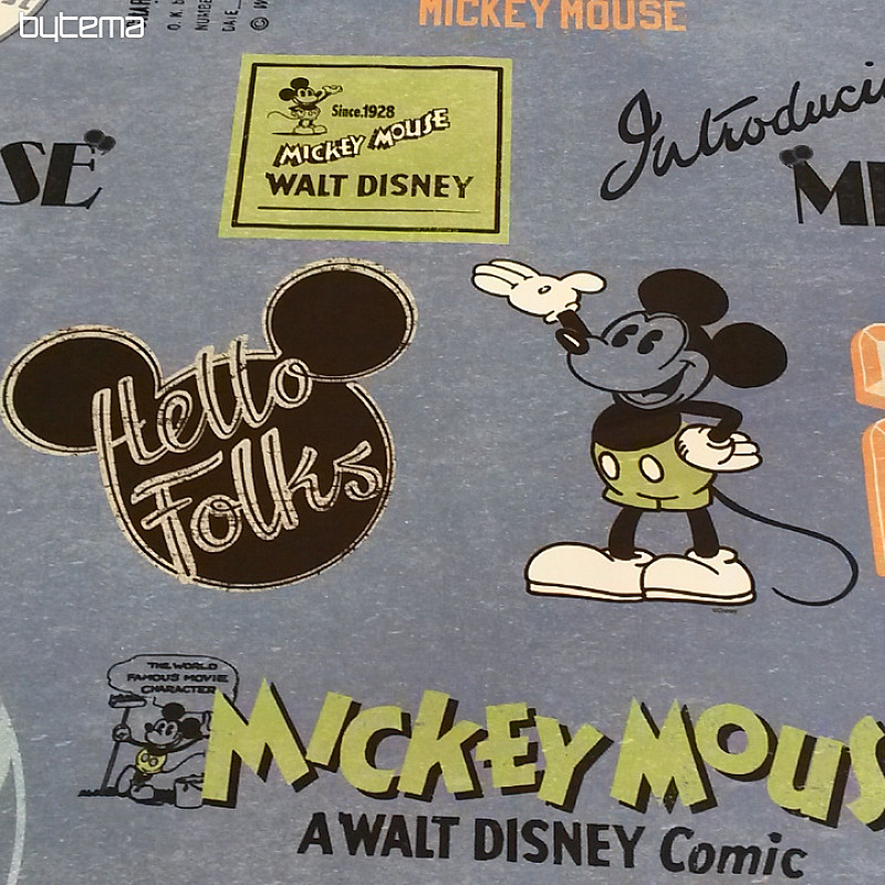 Tessuto decorativo per bambini MICKEY MOUSE blu