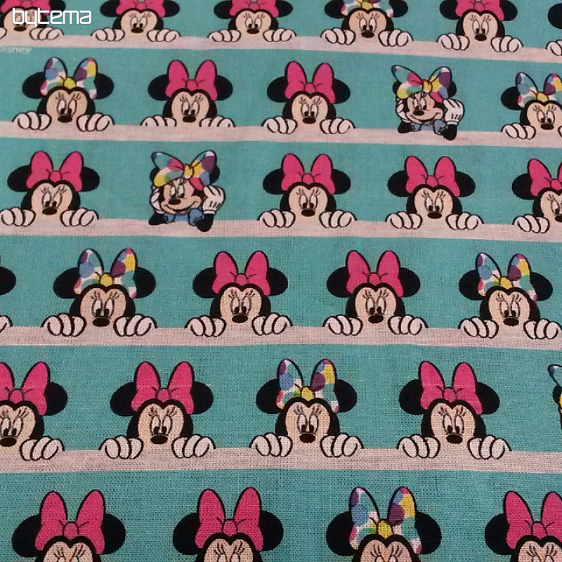 Tessuto di cotone MINNIE turchese