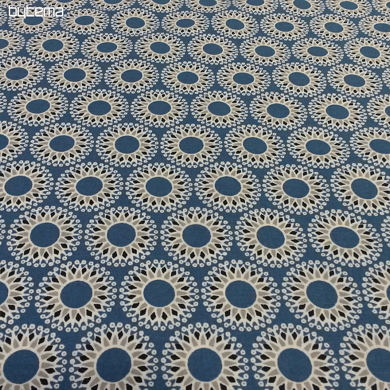 Tessuto di cotone MALAWA blu