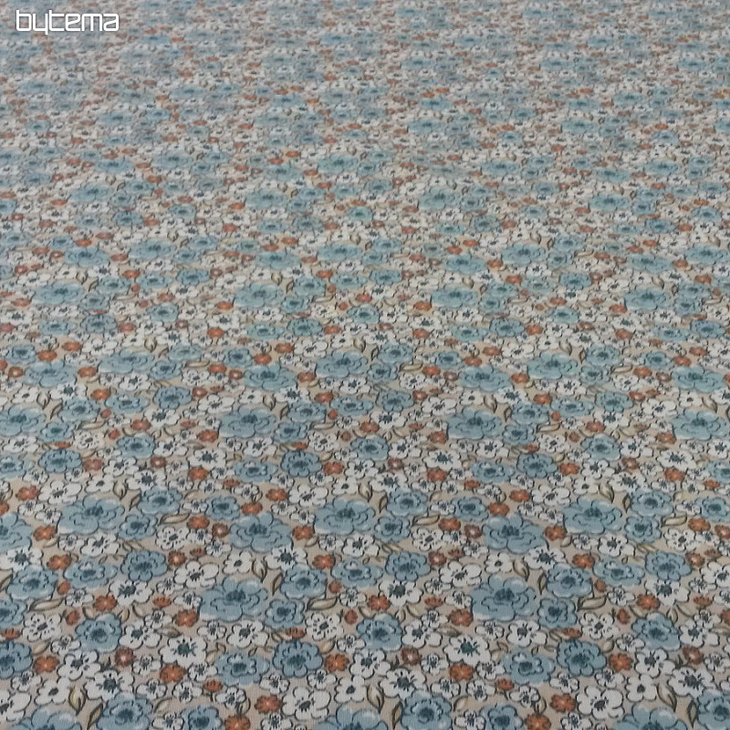 Tessuto di cotone KALMIA blu