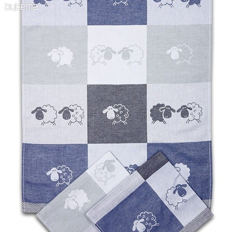 PECORA strofinacci cubo colorato blu 3 pz