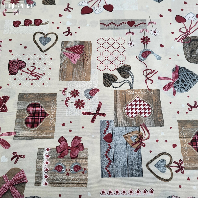 Tessuto decorativo TM PATCHWORK bordeaux