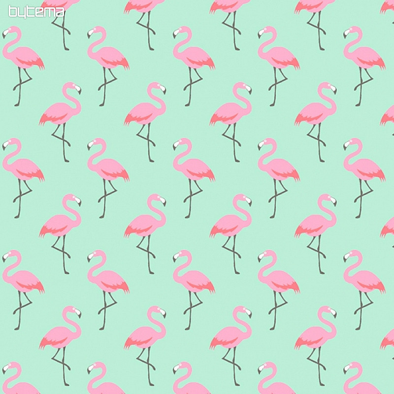 Tessuto di cotone FLAMINGO turchese