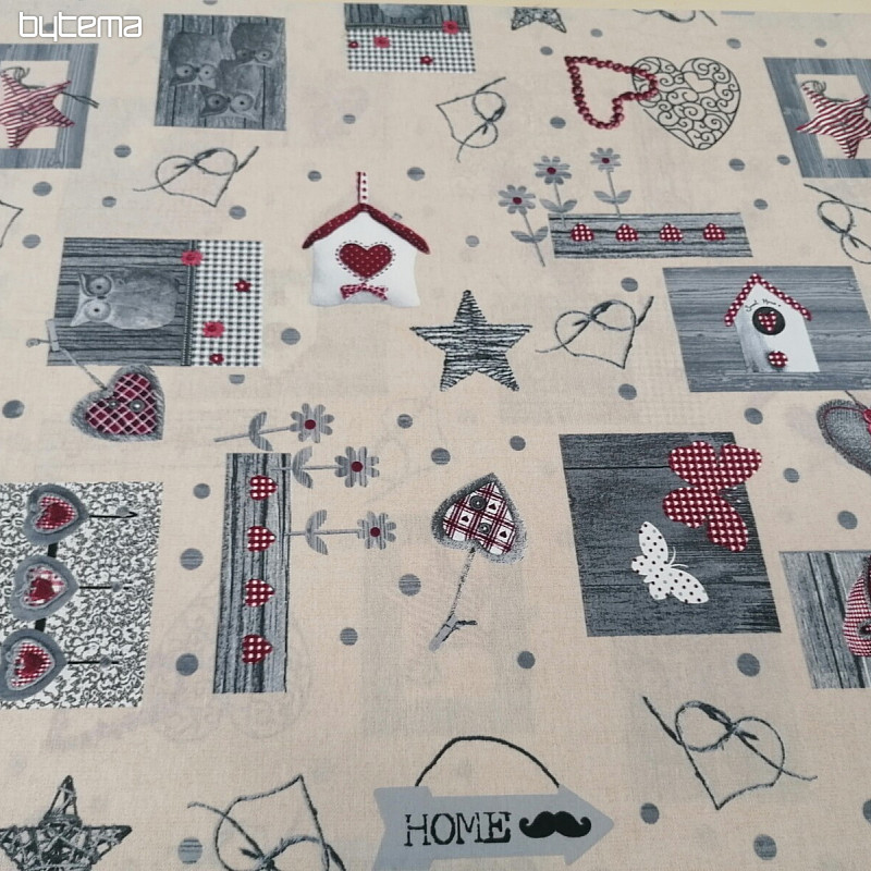 Tessuto decorativo ZERMAT bordeaux