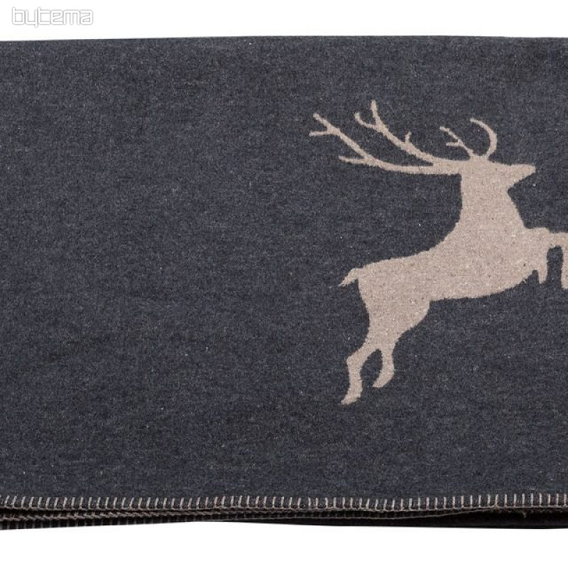 Coperta in cotone DF SYLT DEER ANTRACITE