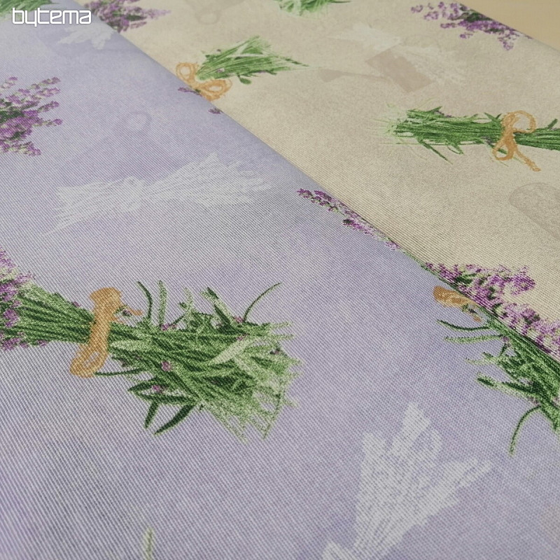 Tessuto decorativo bouquet LAVANDA LILLA