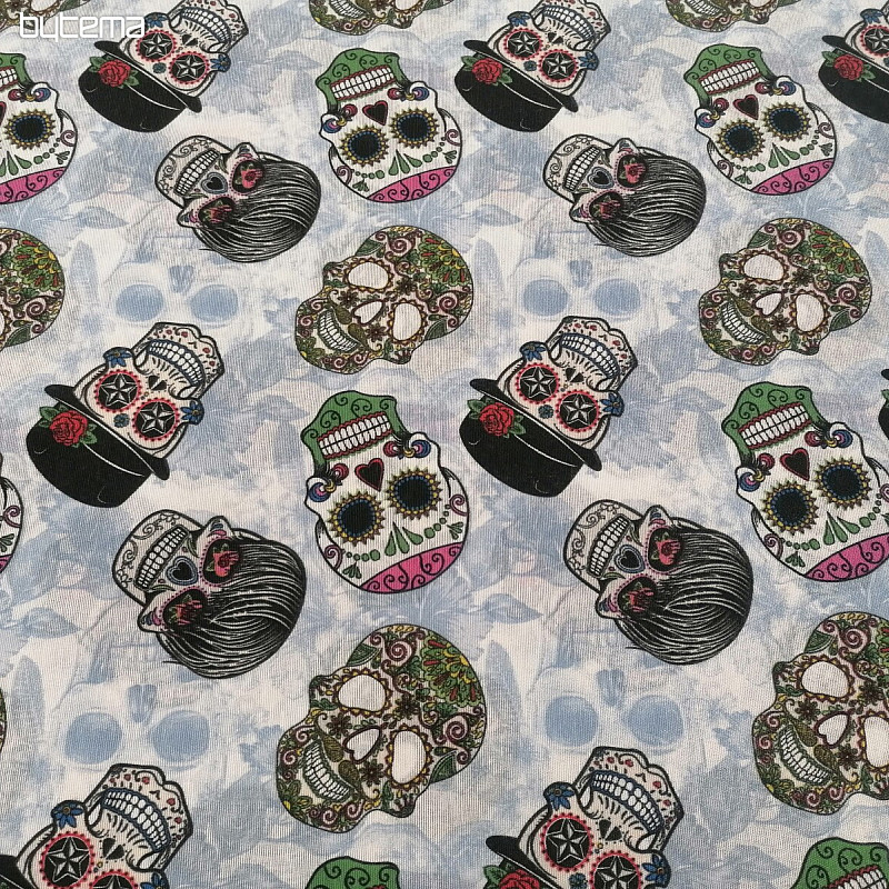 tessuto decorativo SKULL voodoo