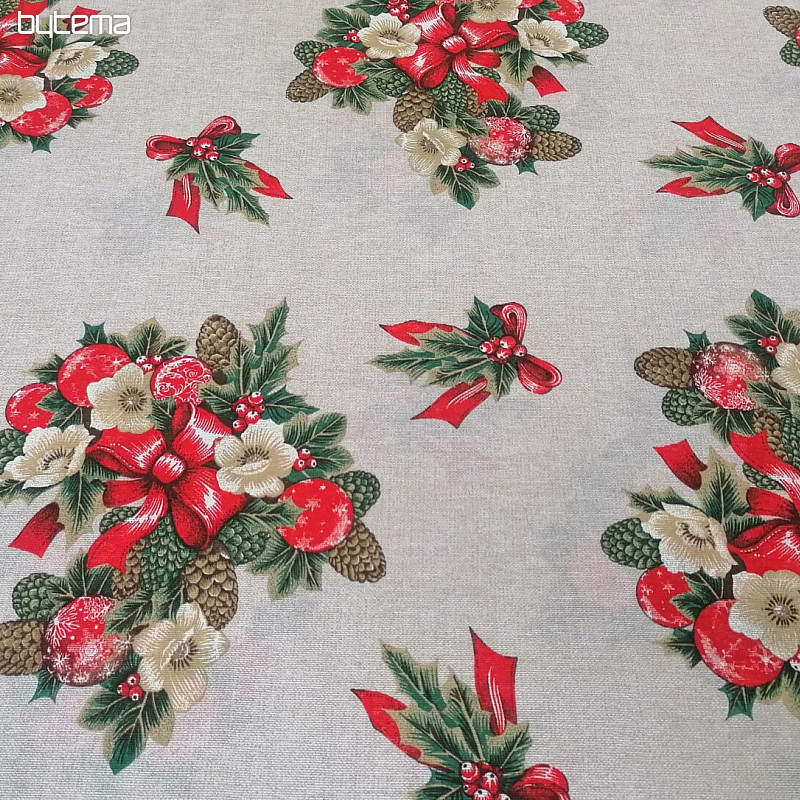 Fiore decorativo natalizio CESMINA in stoffa
