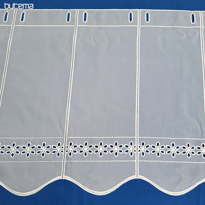 Tenda in vetro colorato GERSTER 11539/0001 bianco