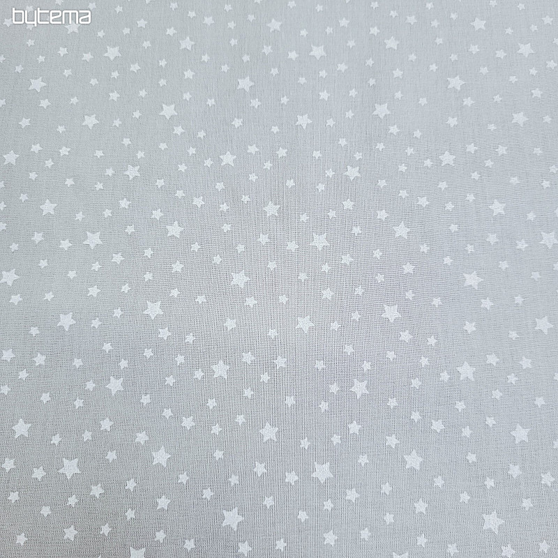 Tessuto di cotone grigio STELLE