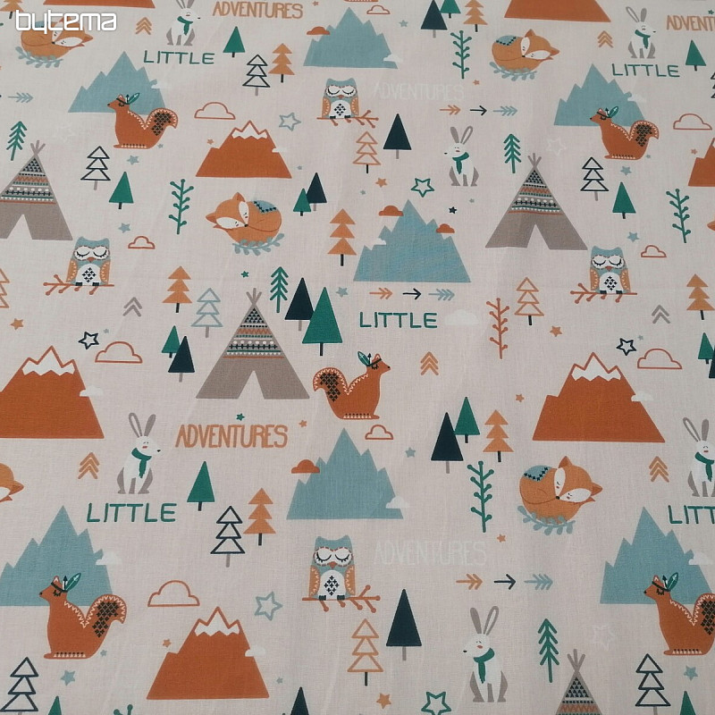 PICCOLE AVVENTURE tessuto di cotone