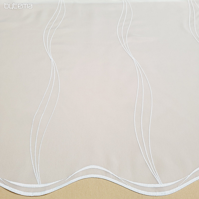 Tenda di lusso ricamata bianca GERSTER 556/0001 bianco