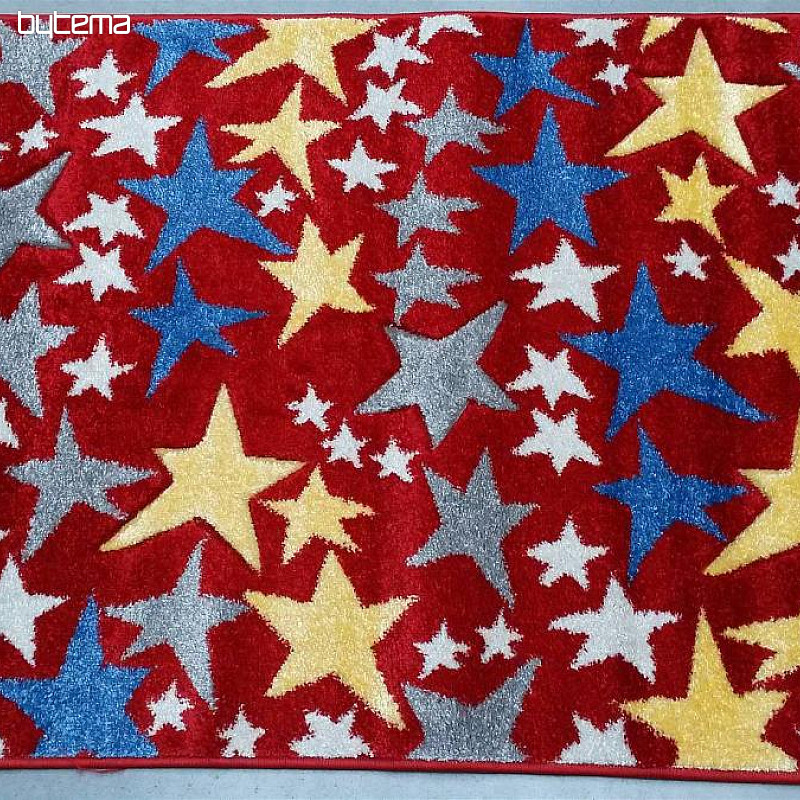 Tappeto per bambini STARS rosso! Ultimi pezzi!