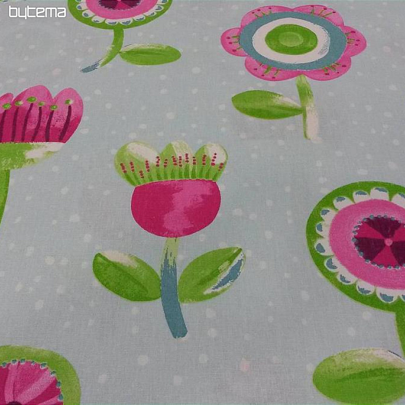 Tessuto di cotone per bambini Tulipani