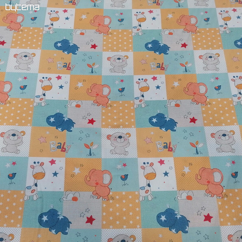 Tessuto in cotone BABY ZOO multicolore