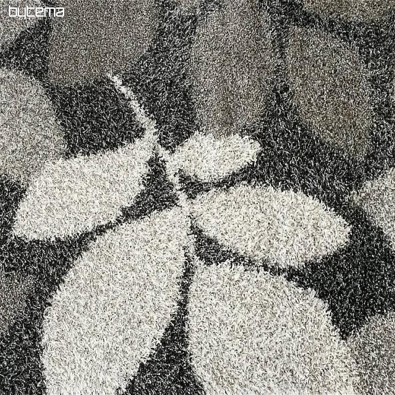 Tappeto in pezzi SHAGGY EXTRA foglie grigie