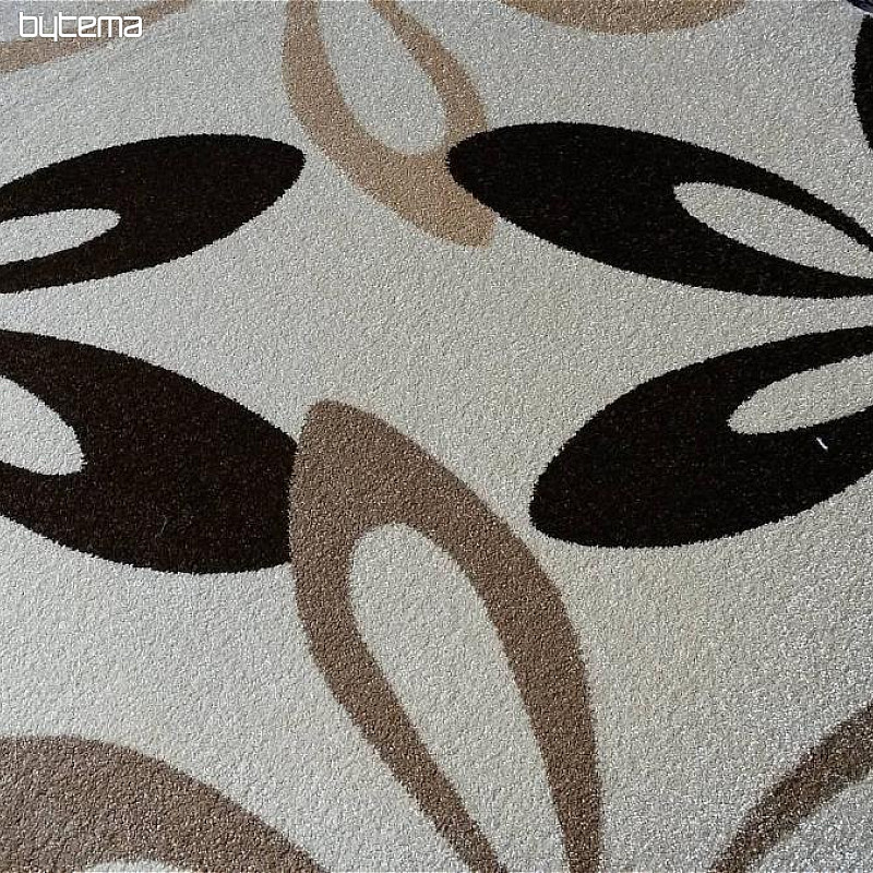 Tappeto rotondo KARMEL fiori crema