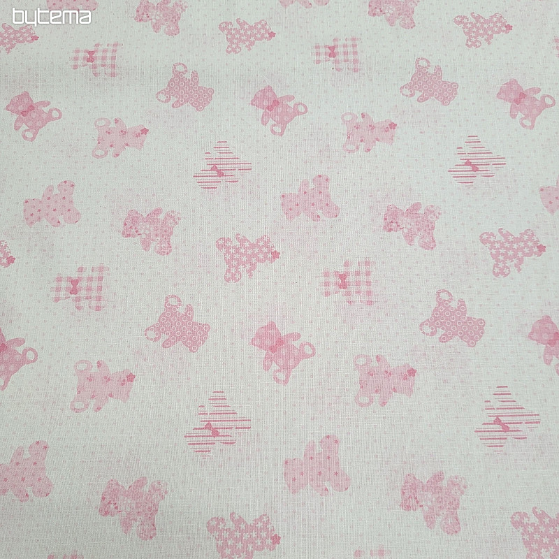 Tessuto in cotone BABY TEDDY rosa