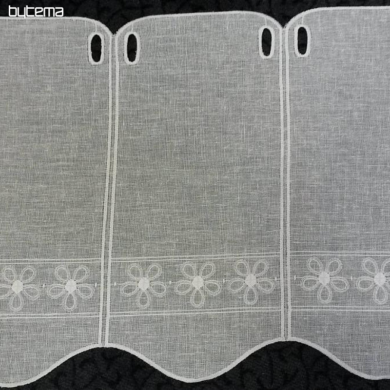 Tenda Per Finestra In Vetro Colorato Fiori 11383 Crema