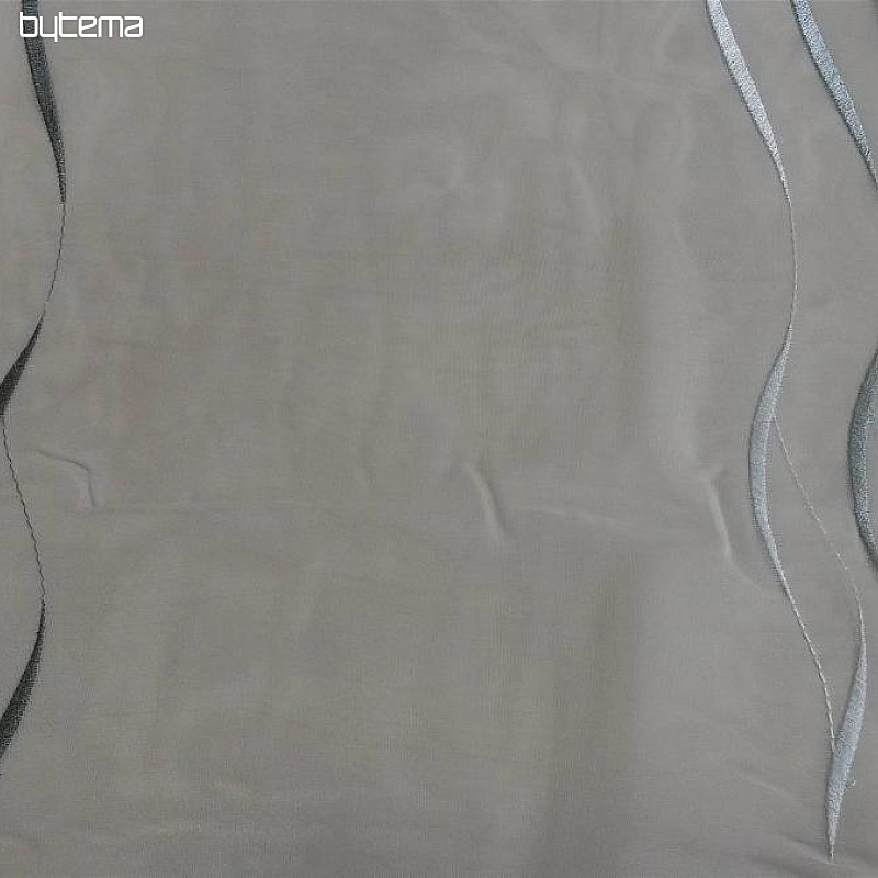Tenda in voile con ricamo Gerster grigio 195/0810