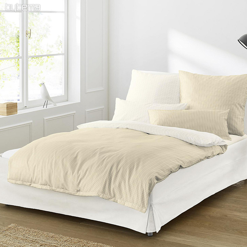 Biancheria da letto di lusso in raso LINEA 8021-80 crema
