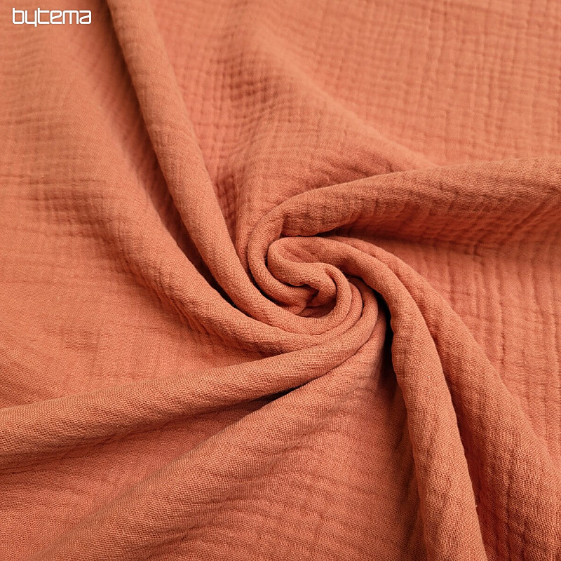 Tessuto GAZE in cotone marsala