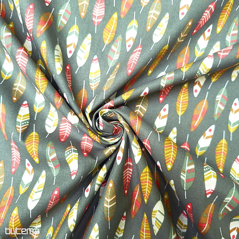 Tessuto di cotone RETRO FEATHERS
