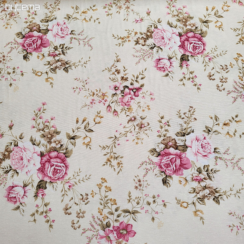 Tessuto decorativo ROSE RAKEL bianco