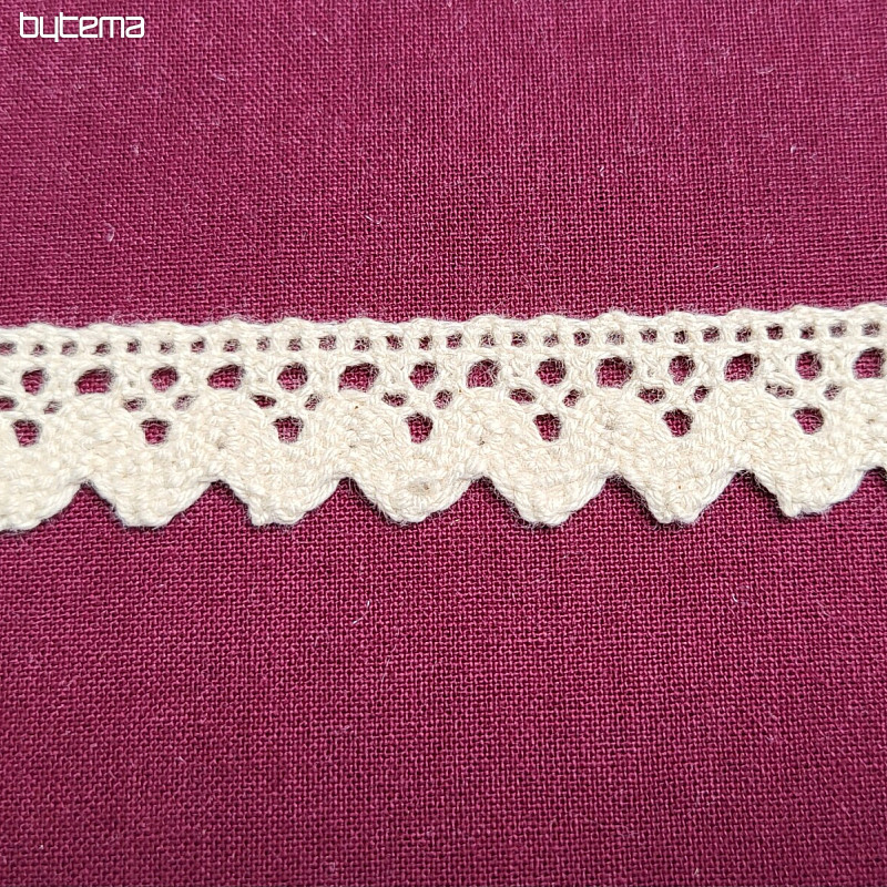 Pizzo di cotone 5420 16mm crema opaco