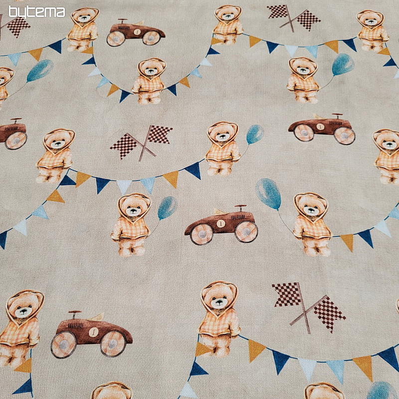 Raso di cotone per bambini stampa digitale BEARS - FACTORY
