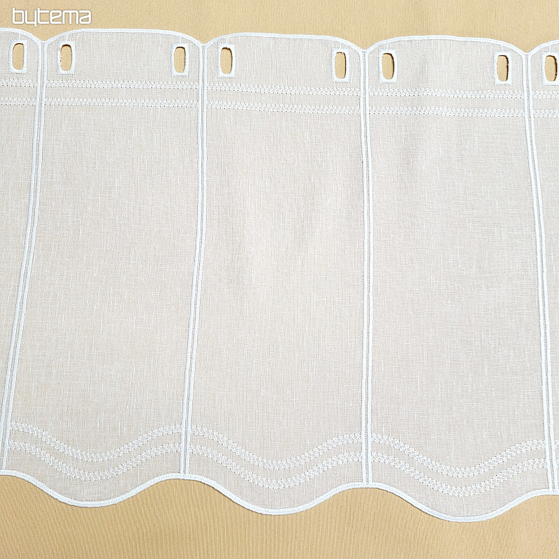 Tenda ricamata per vetrate GERSTER 11419 bianco