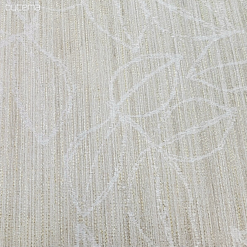 Tessuto decorativo FLORENTI foglie panna
