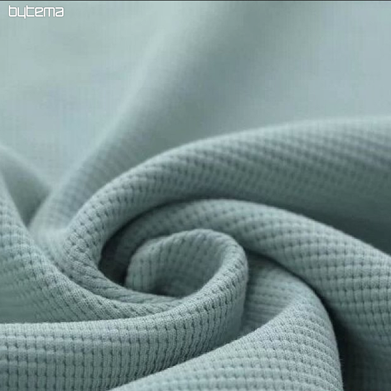 Maglia in cotone con trama waffle - grigio-verde