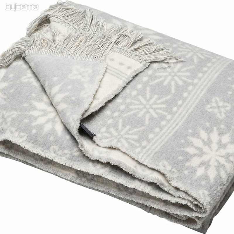 Coperta in cotone Fiocchi di neve invernali Fiocchi grigi