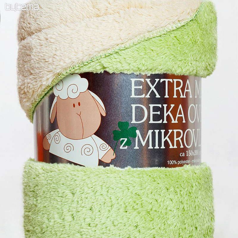 coperta Pecora-pecora 150/200 verde chiaro/crema