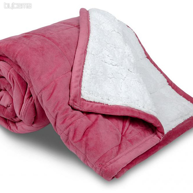 Coperta in microfibra EXTRA morbida cucitura PECORA rosa antico