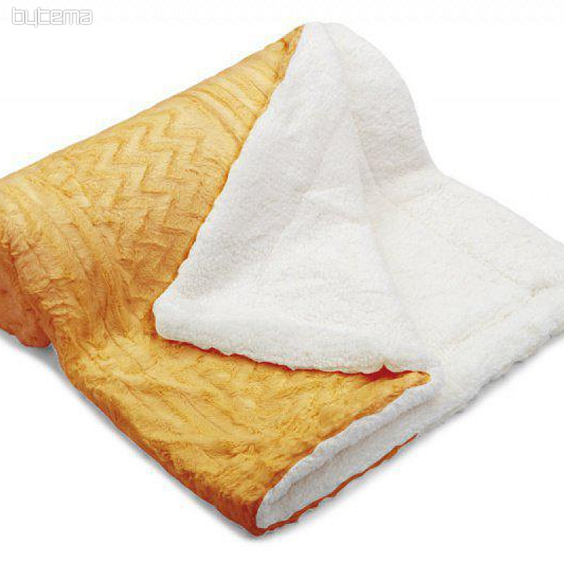 Coperta pecora jacquard - 150x200 arancione