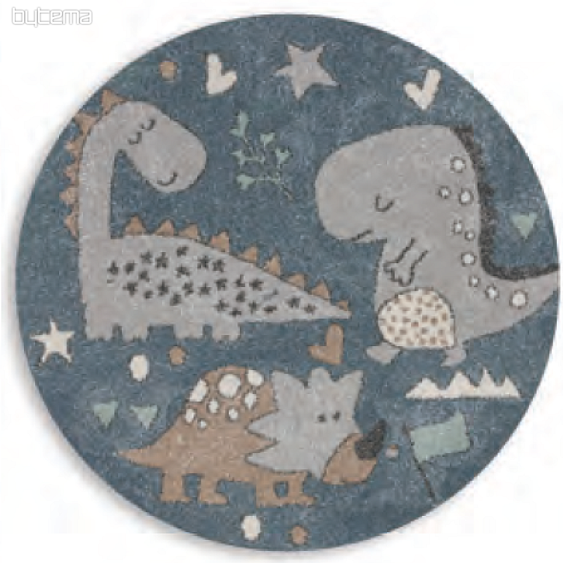 Tappeto rotondo per bambini ROMA dinosauri