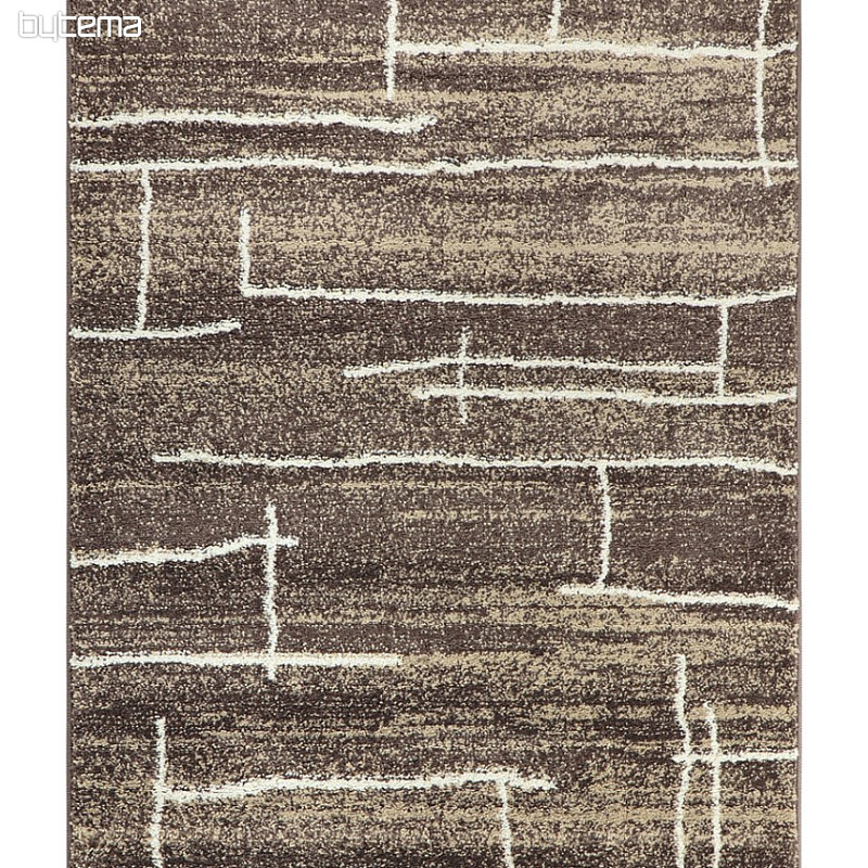 Pezzo tappeto DOUX tela del pittore linee marrone